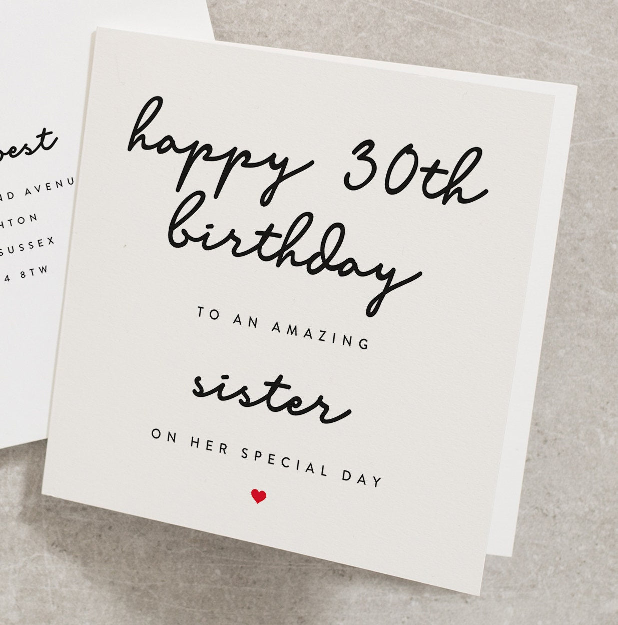 Sister 30th Birthday Card, Happy 30th Birthday To An Amazing Sister On Her Special Day, Birthday Card Sister 30, Thirty Card Sibling BC494