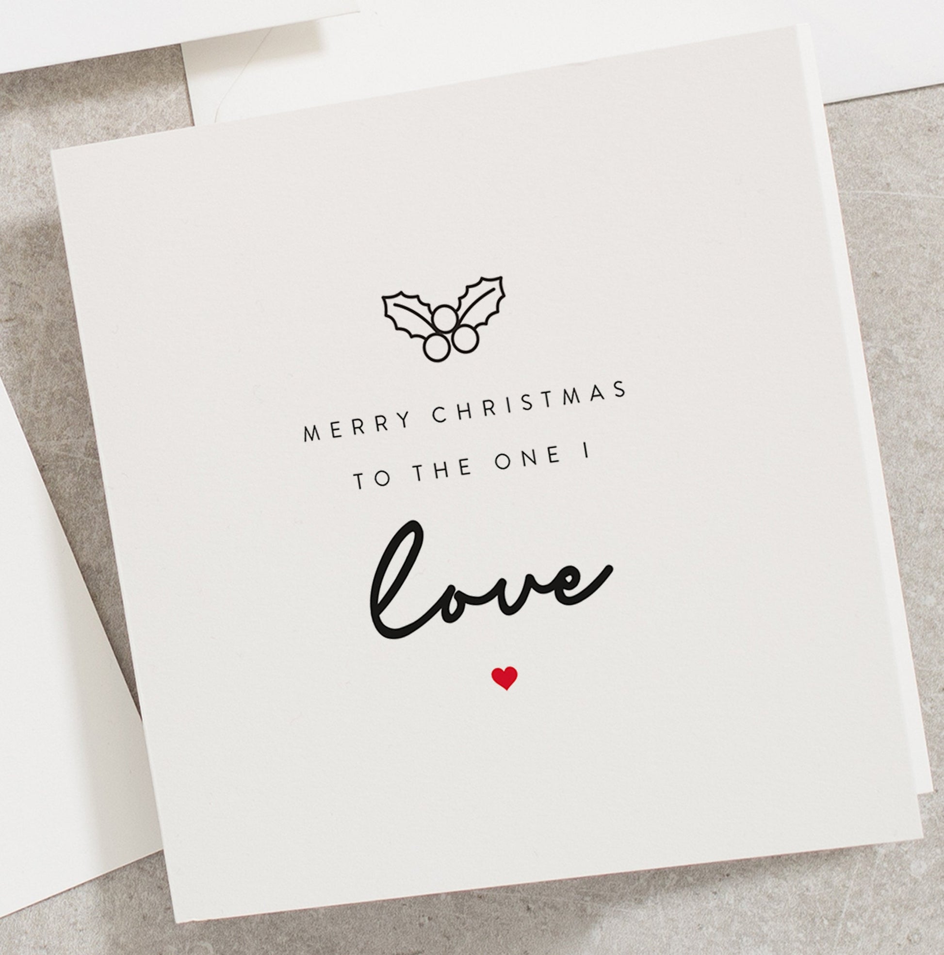 Romantic Christmas Card, Husband Christmas Card, Merry Christmas To The One I Love, Wife Christmas Card, Boyfriend, Girlfriend CC150