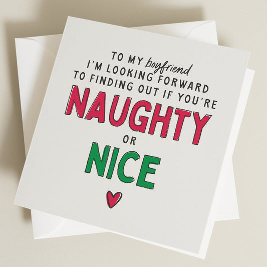 Boyfriend Christmas Card, Girlfriend Christmas Card, Personalised Christmas Card For Him or Her, Christmas Card, Romantic Christmas Card