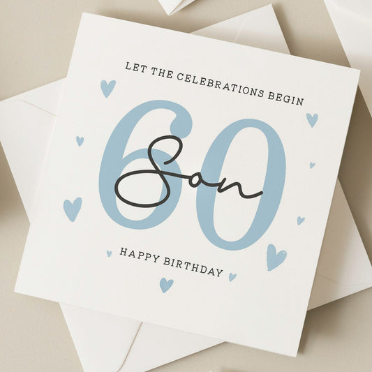 60th Birthday Card, For Son, Son 60th Birthday Card, 60th Birthday Card For Son, 60th Birthday Gift For Him, Sixtieth