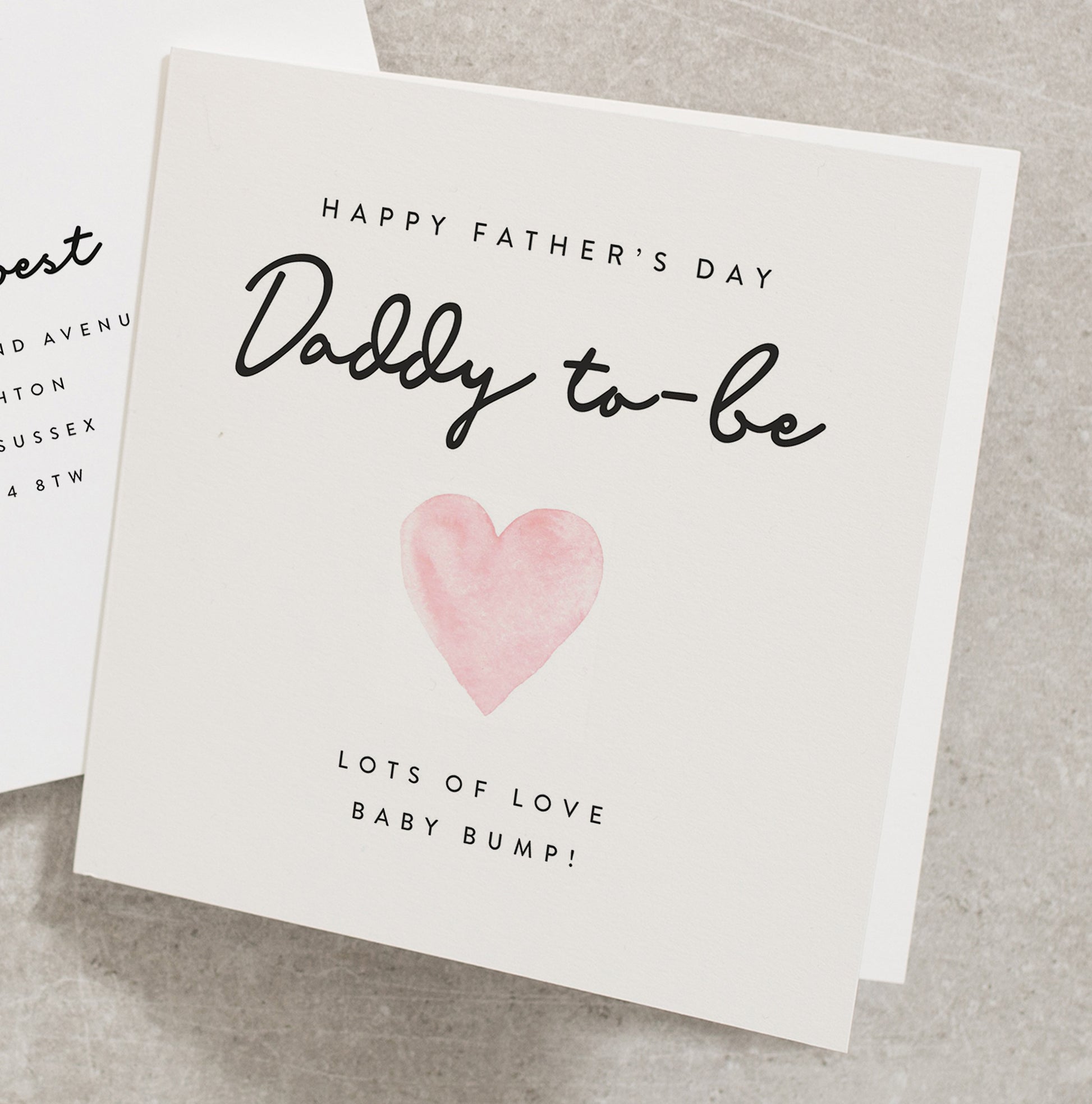 Daddy To Be Father&#39;s Day Card, To My Daddy To Be Card, Father&#39;s Day Card From Bump, Personalised Daddy To Be Card FD191