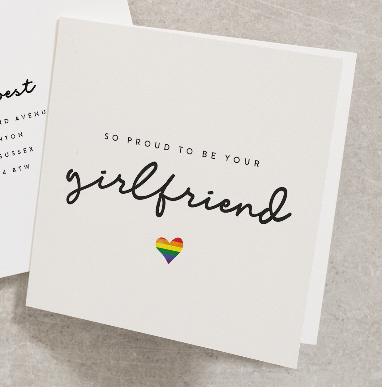 So Proud To Be Your Girlfriend Anniversary Card, LGBTQ+ Anniversary Card, Anniversary Card For Girlfriend AN045