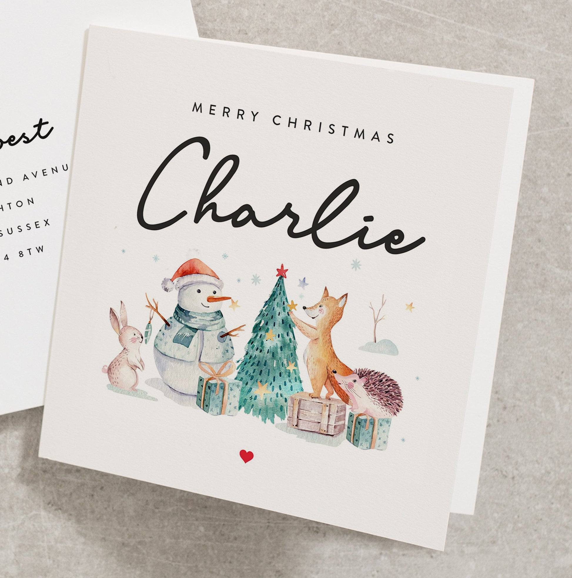 Personalised Christmas Card for Son or Daughter, Christmas Card for Baby Boy or Girl, Christmas Card for Children, Kids Christmas Card CC568