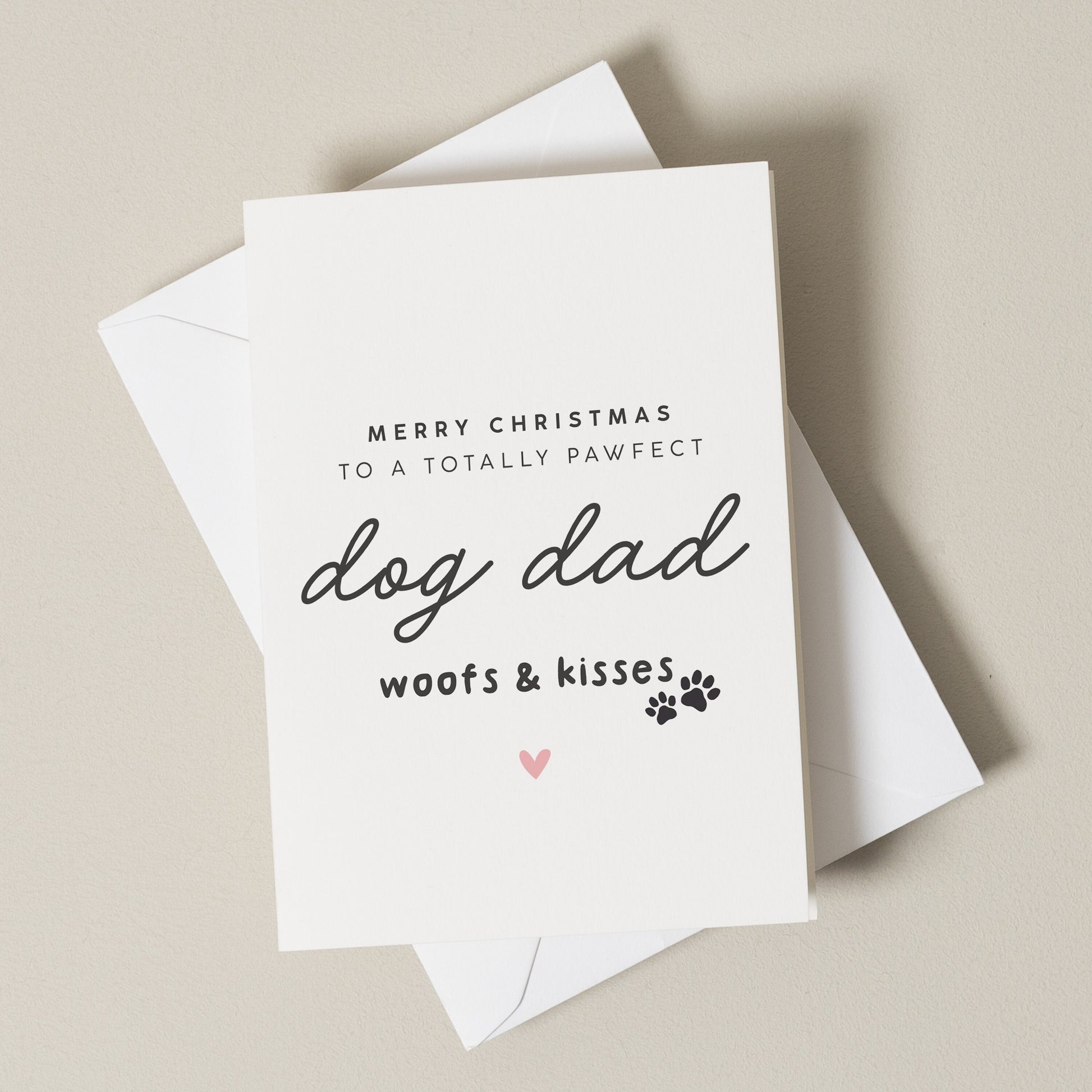 Christmas Card From The Dog, Dog Dad Christmas Card, Cute Dog Card, Merry Christmas Dog Dad Xmas Card, For Dog Parent