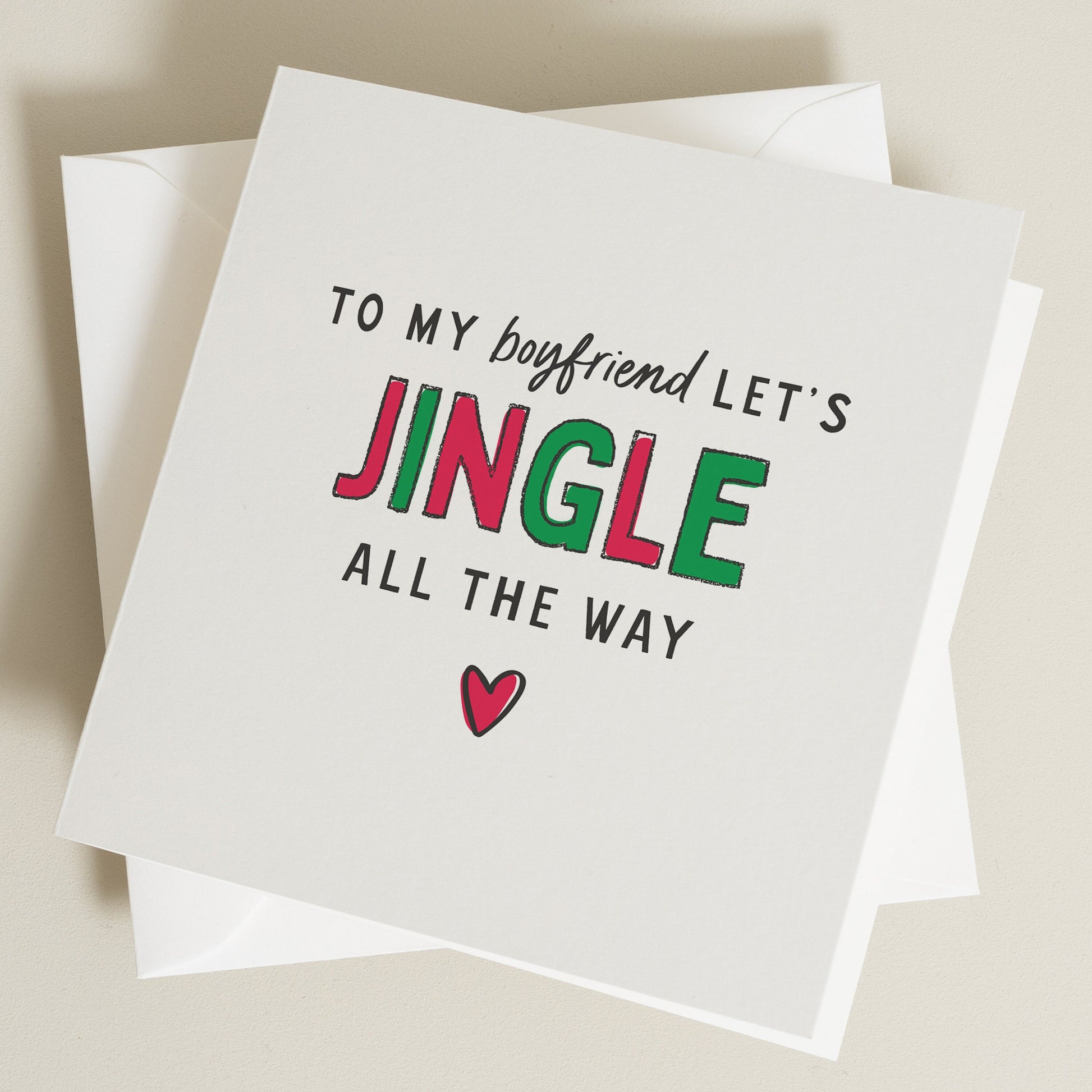 Boyfriend Christmas Card, Girlfriend Christmas Card, Personalised Christmas Card For Him or Her, Christmas Card, Romantic Christmas Card