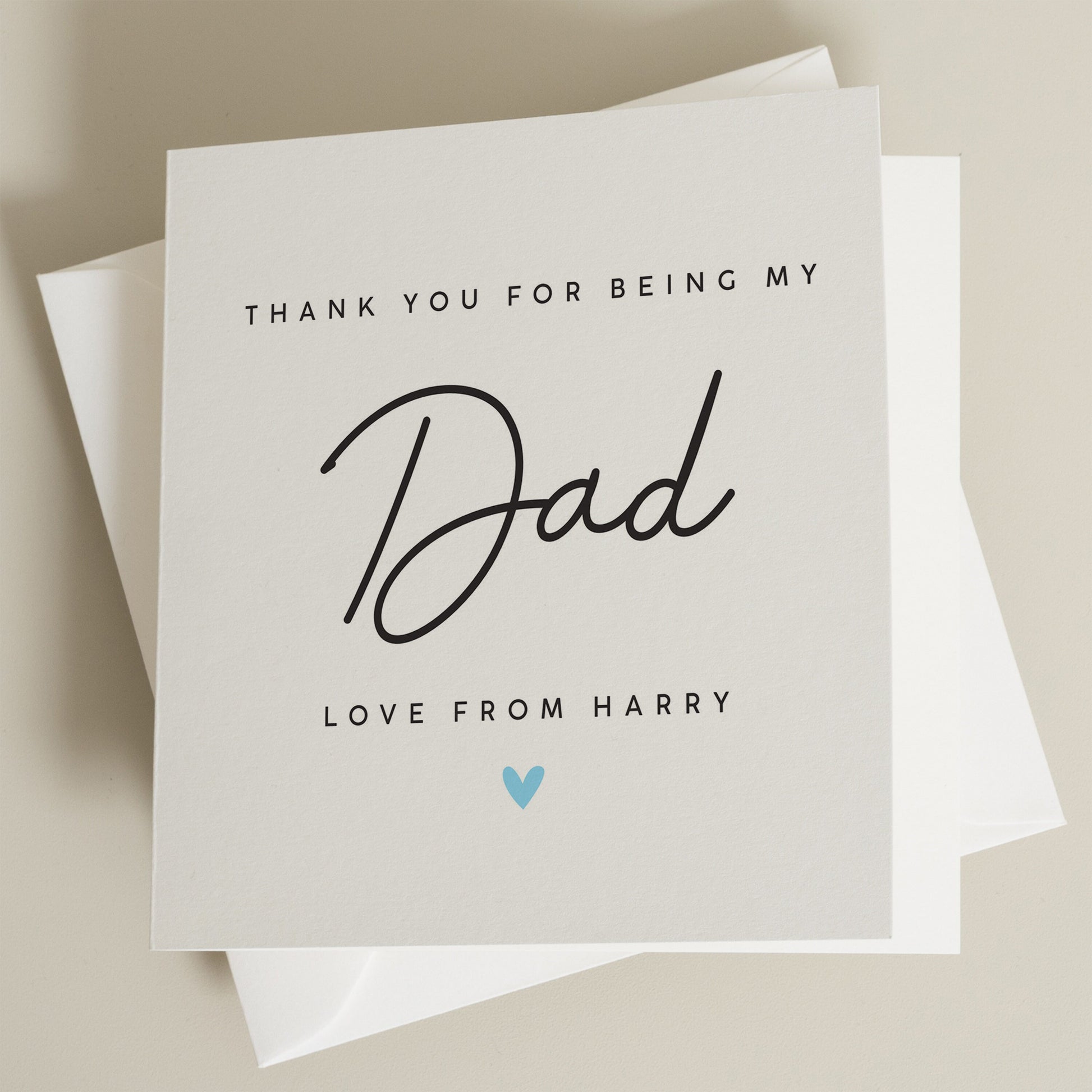 Personalised Fathers Day Gift For Dad, Thank You Dad Card, Personalised Card For Dad, Cute Card From Son, Fathers Day Gift From Daughter