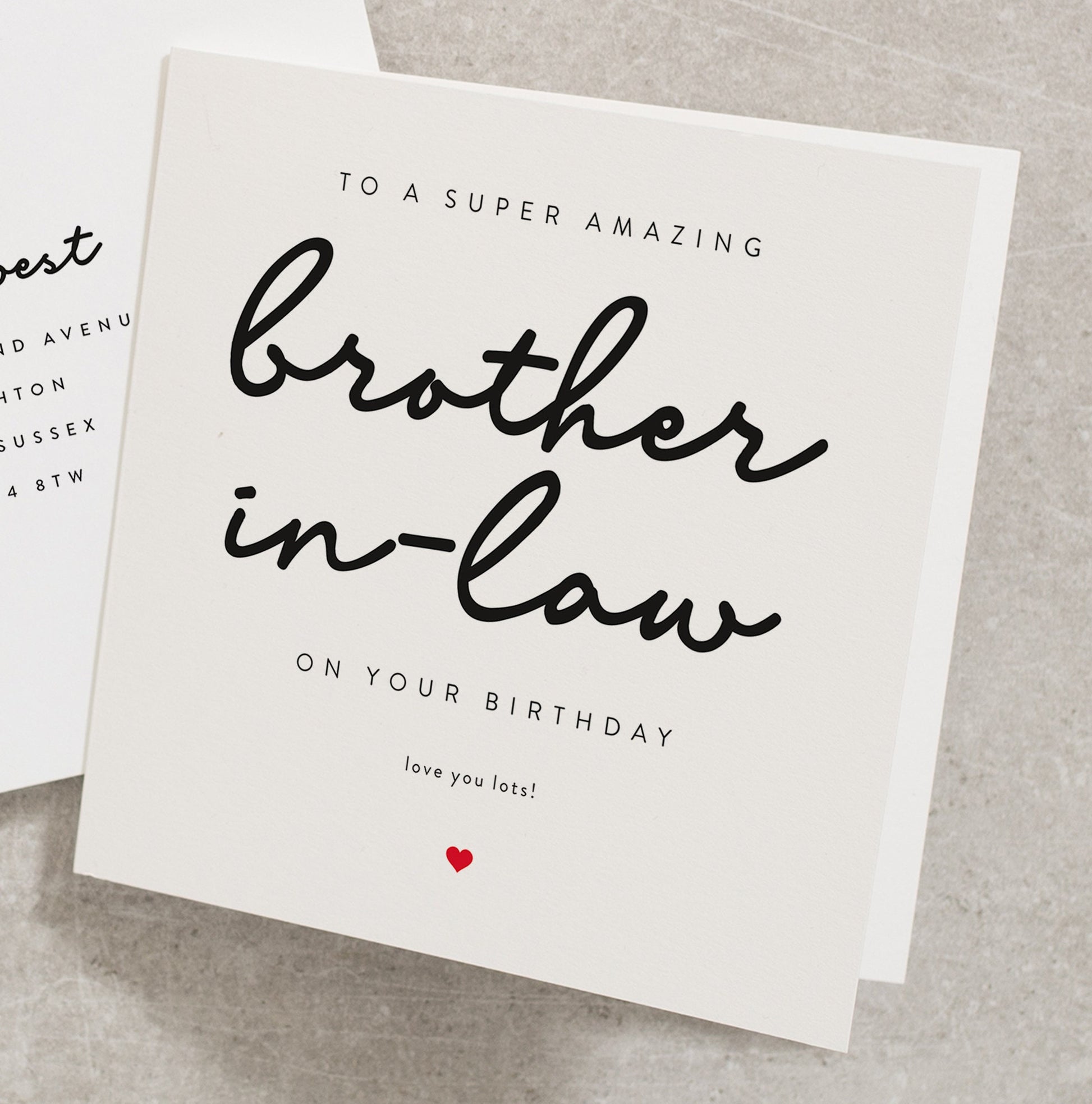 Super Amazing Brother In Law Birthday Card, Brother In Law Greeting Card, Simple Happy Birthday Card For Him, Brother In Law Card BC185