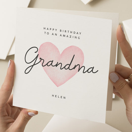 Personalised Card For Grandma, Grandma Birthday Card, For Nan, Birthday Gift For Nan, Happy Birthday Nan, To Nanny, Grandma, Nan