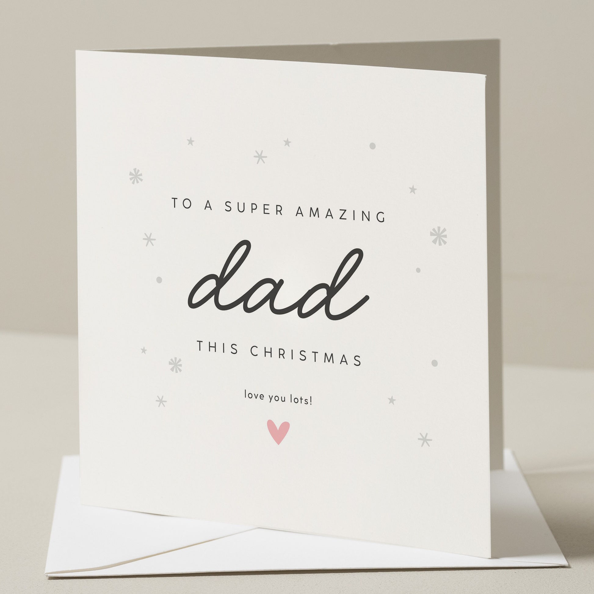 Christmas Card For Dad, Simple Christmas Card To Father, Christmas Card To Daddy, Amazing Dad Card, Xmas Card New Dad, Love You Dad