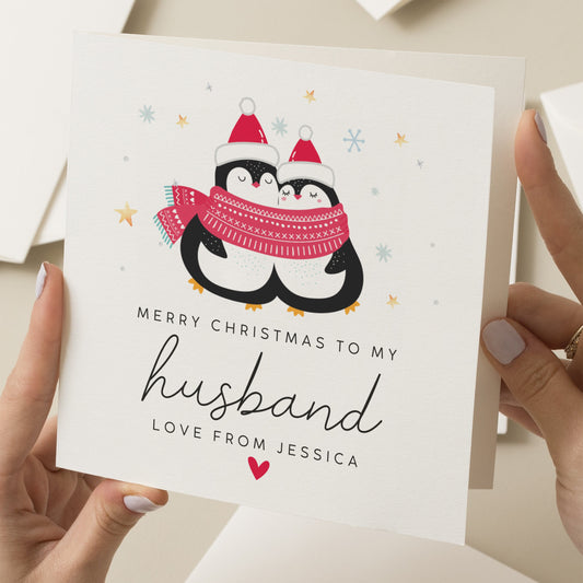 Husband Christmas Card, Christmas Card For Husband, Personalised Husband Christmas Card, Romantic Christmas Card, For Him, Handsome