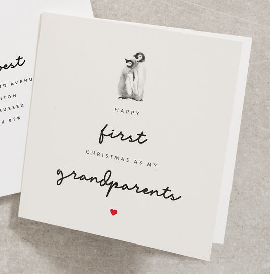 Grandparents Christmas Card, First Christmas Grandparents Card, Christmas Grandparents Card, First Christmas Card CC345