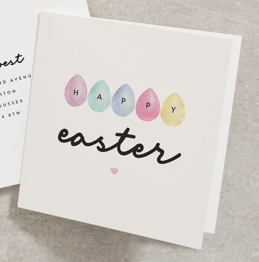 Happy Easter Card, Easter Egg, Cute Easter Card, Watercolour Easter Cards, Egg Easter Card, Colourful Easter Card EC010