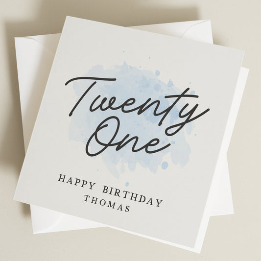 Personalised 21st Birthday Card For Son, 21st Birthday Card, Birthday Card For Grandson, Nephew 21st Birthday Card, Boyfriend Card