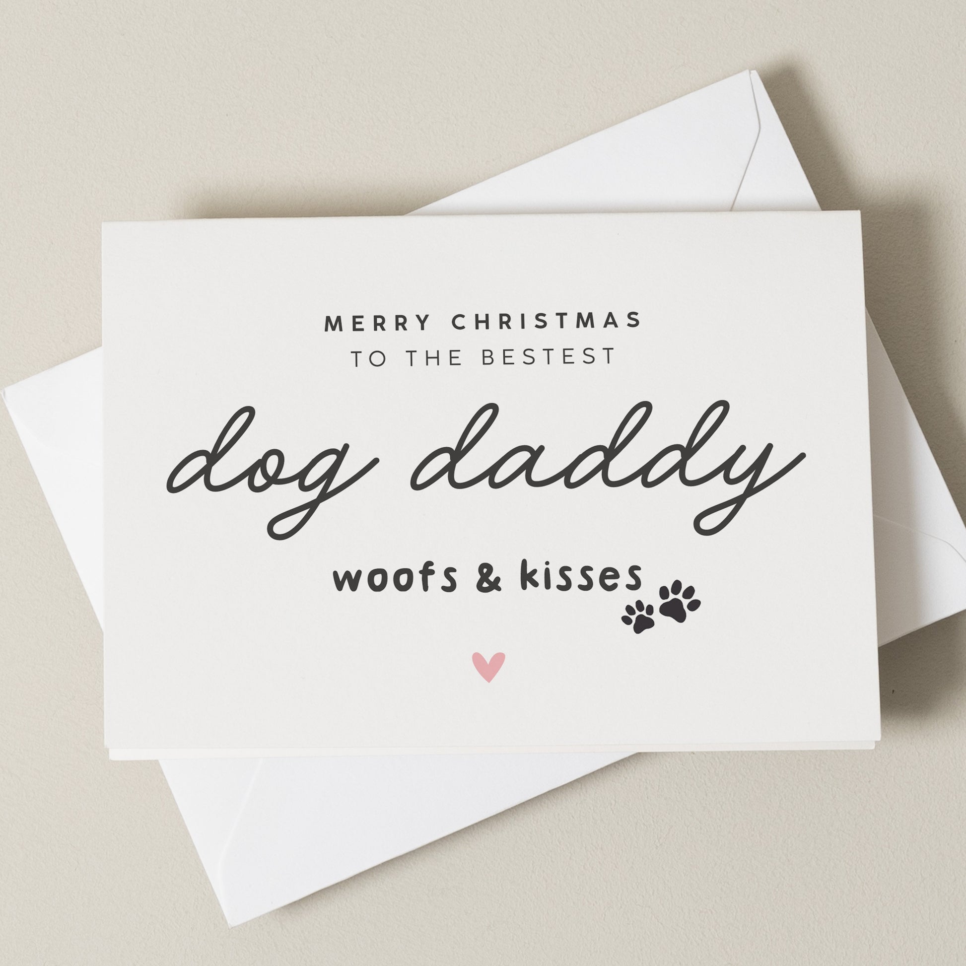 Christmas Card From The Dog, Dog Dad Christmas Card, Cute Dog Card, Merry Christmas Dog Dad Xmas Card, For Dog Parent