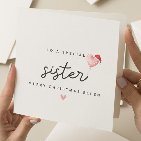 Sister Christmas Card, Christmas Card For Sister, Special Christmas Card For Sister, Christmas Card Sister, Sister Xmas Card