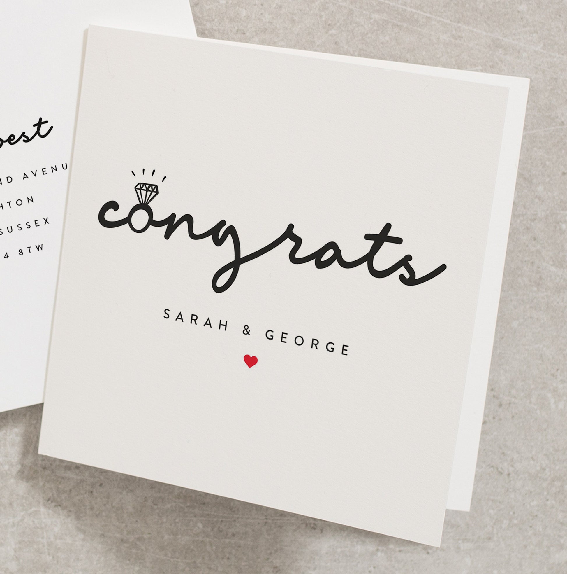 Congrats On Your Engagement Card, Personalised Engagement Card, Congrats Card, Congratulations On Your Engagement Card EN43