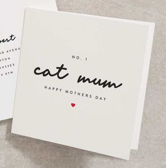 Cat Mum Mothers Day Card, Mothers Day Card For Cat Mum, Cat Parent Mothers Day Card, Happy Mothers Day Card For Cat Mum MD074