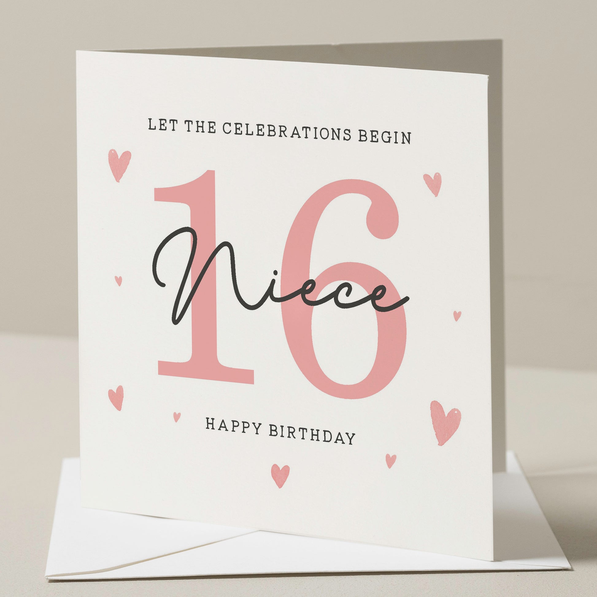 Birthday Niece Card, 16th Birthday Card For Niece, Niece 16th Birthday Gift, Sixteenth Birthday Card For Niece, Milestone Birthday Gift