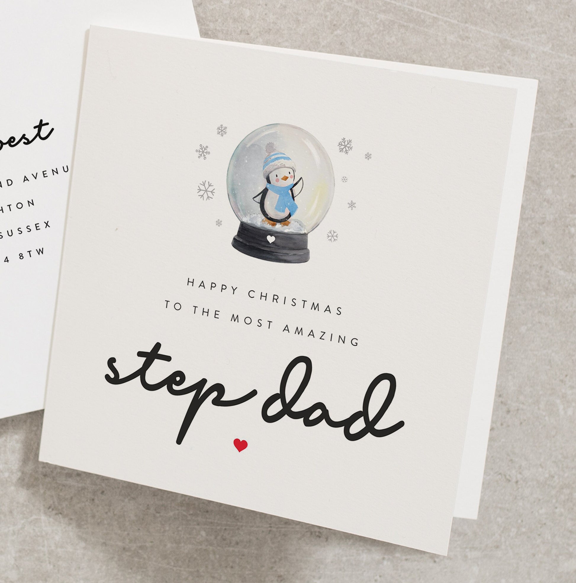 Cute Step Dad Christmas Card from Baby or Child, Step Daddy Christmas Card, To my Amazing Step Dad, Step Father Card, Step Daddy Card CC685