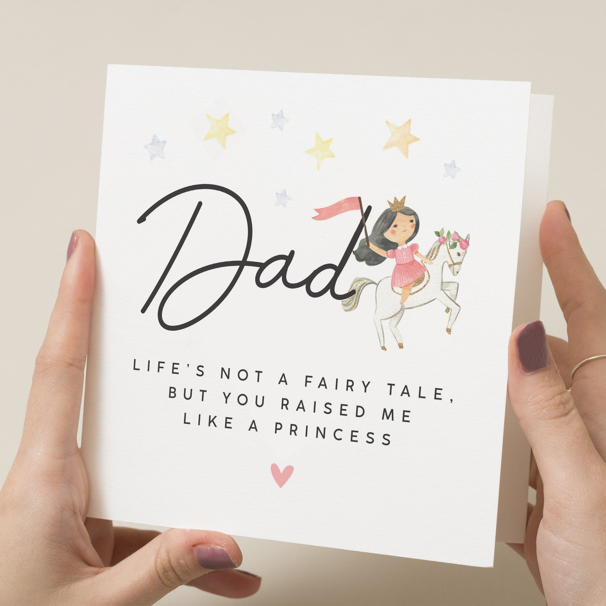 Cute Fathers Day Card From Daughter, Fathers Day Gift For Dad, Daddy, Thankyou Dad Card, Simple Fathers Day Card For Him