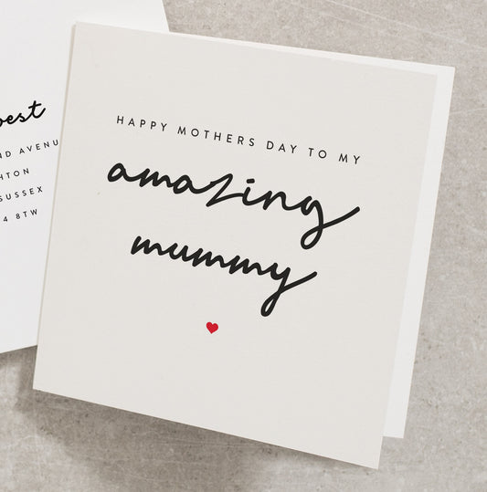 Mummy Mothers Day Card, From Baby, Happy Mothers Day To My Amazing Mummy, Mothers Day Card From Bump, Mummys Day Cards MD007