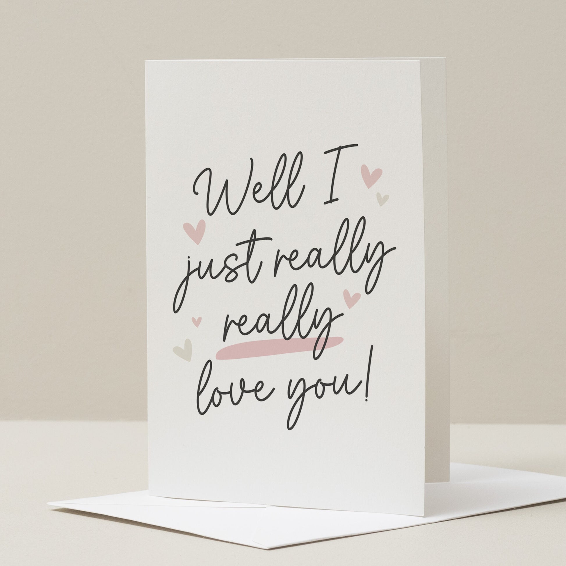 I Really Love You Valentines Day Card, Husband Valentines Card, Valentines Day Card For Wife, I Love You Card For Her, Girlfriend