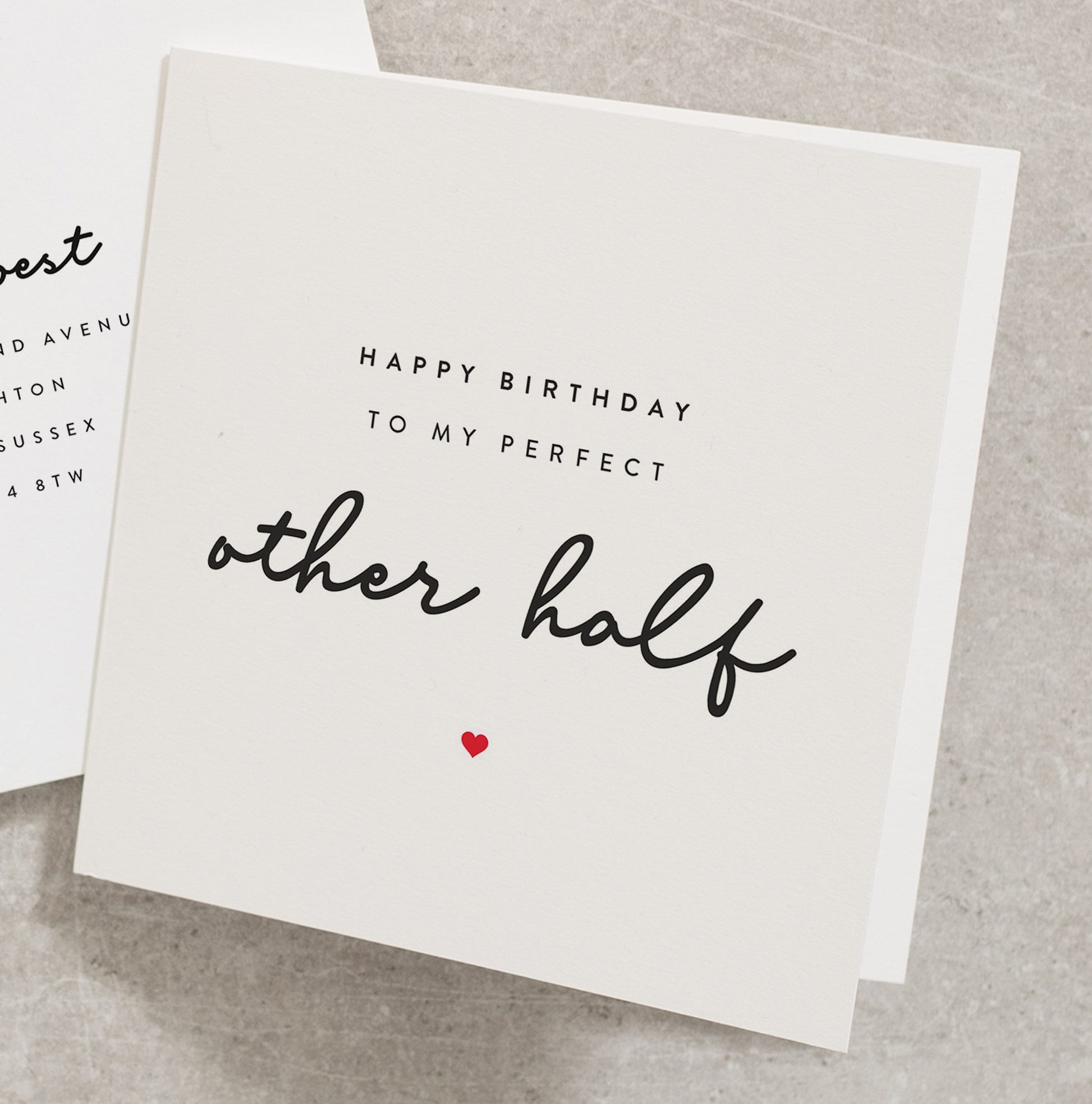 Happy Birthday For Other Half Card, Birthday Card For Partner, Husband Birthday Card, Happy Birthday Card For Boyfriend BC1077