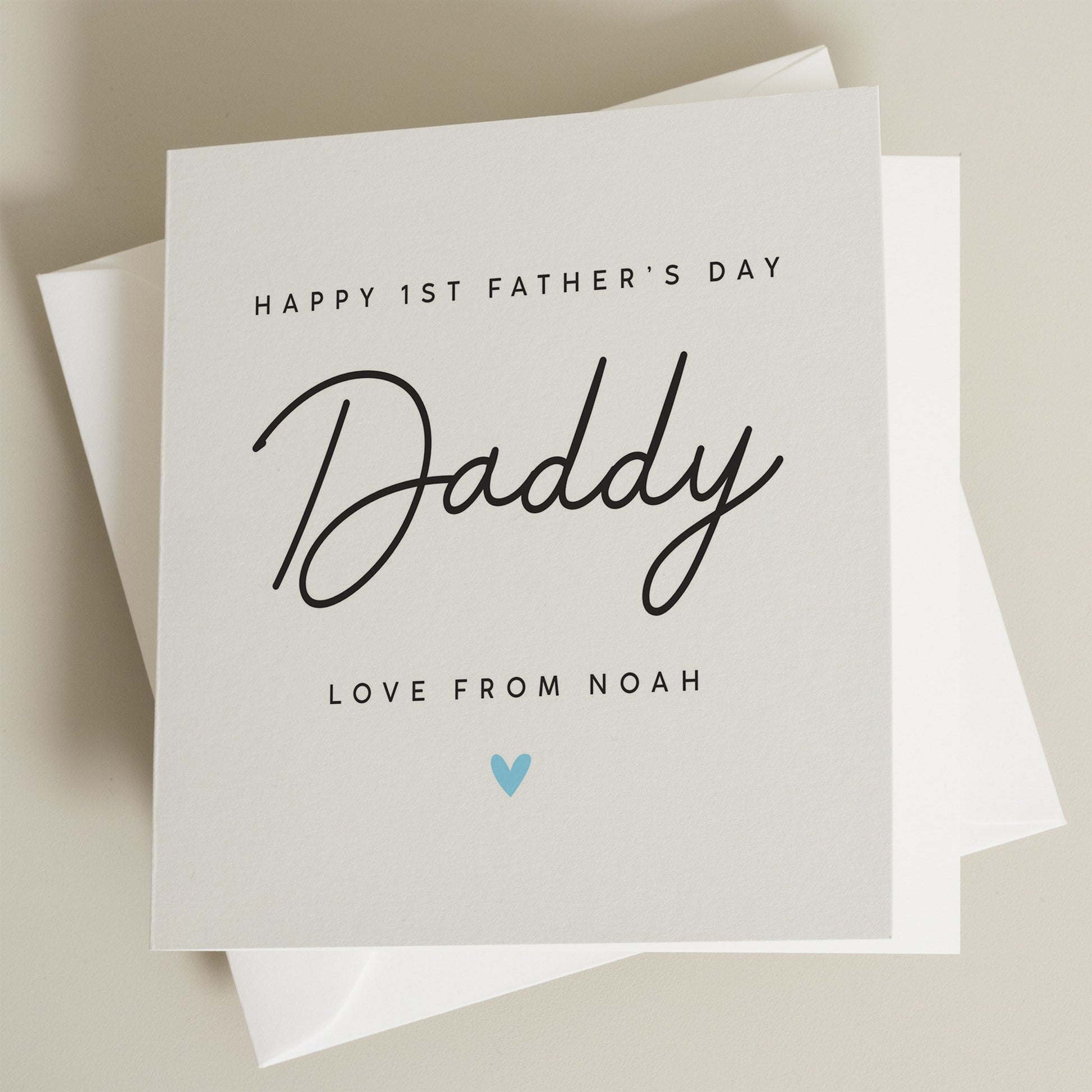 Personalised First Fathers Day Card, Daddy 1st Fathers Day, Happy Fathers Day Card From Baby, Fathers Day Gift For Dad, Cute Card For Daddy