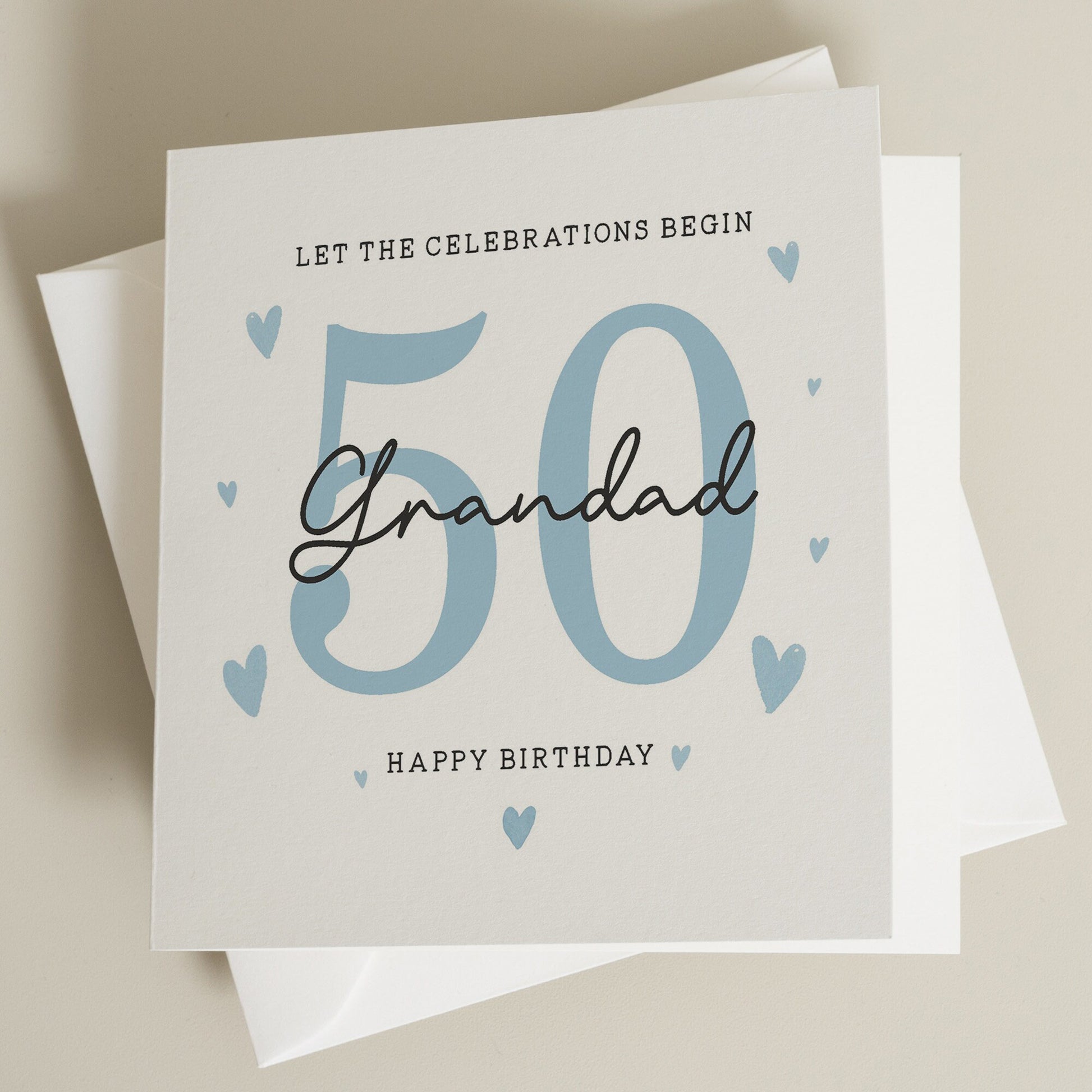 Birthday Gift For Grandad, 50th Birthday Grandad Card, Card For Grandad, For Him, 50th Birthday Gift To Grandad, Grandad Milestone Birthday