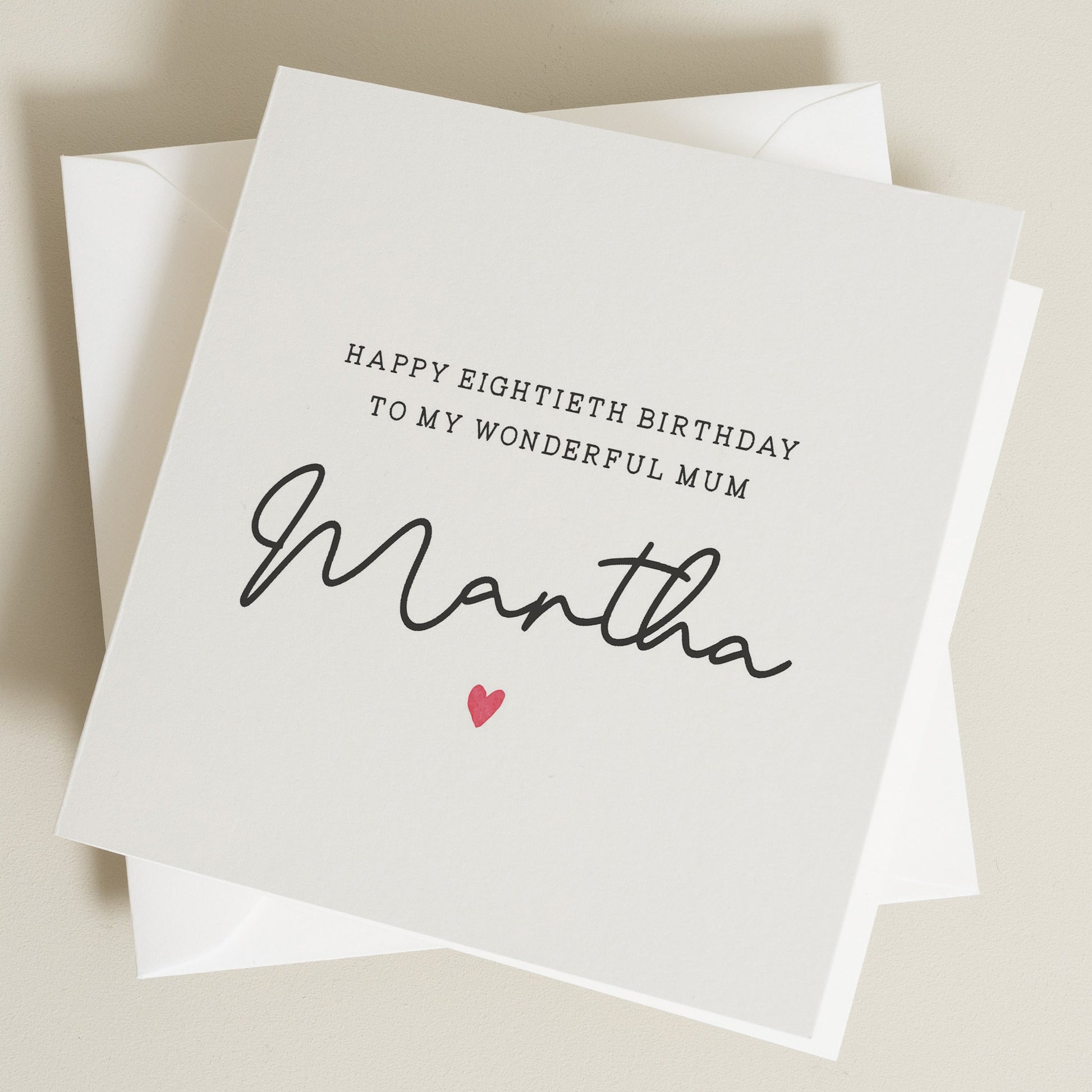 80th Birthday Card For Mum, Personalised Eightieth Birthday Mum Card, Birthday Mum Card, Happy Birthday Mum, 80th Birthday Gift, Mother, Mum