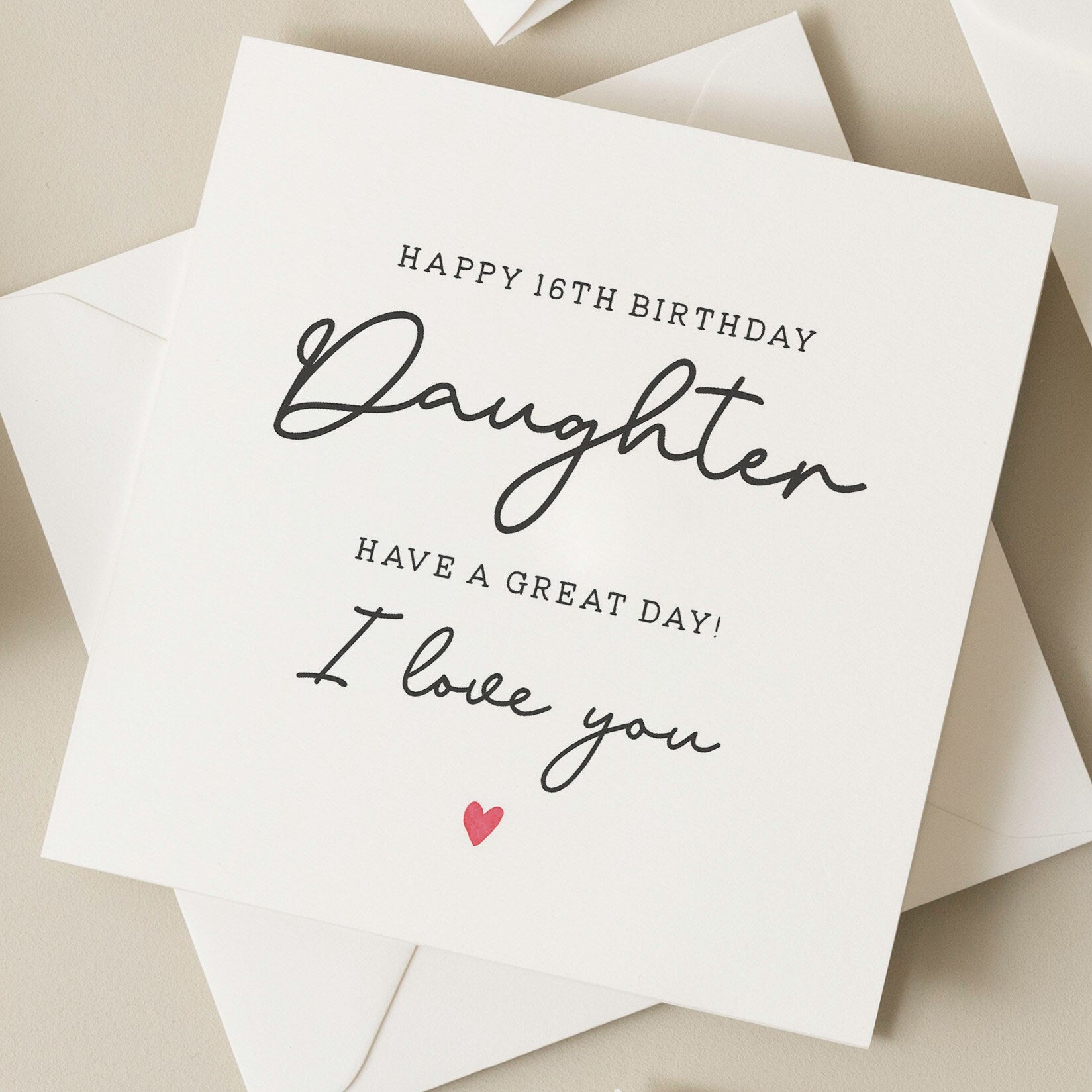 Birthday Card For Daughter, 16th Birthday Gift For Daughter, 16th Birthday Daughter Card, Sixteenth Card Daughter, Daughter Birthday Gift