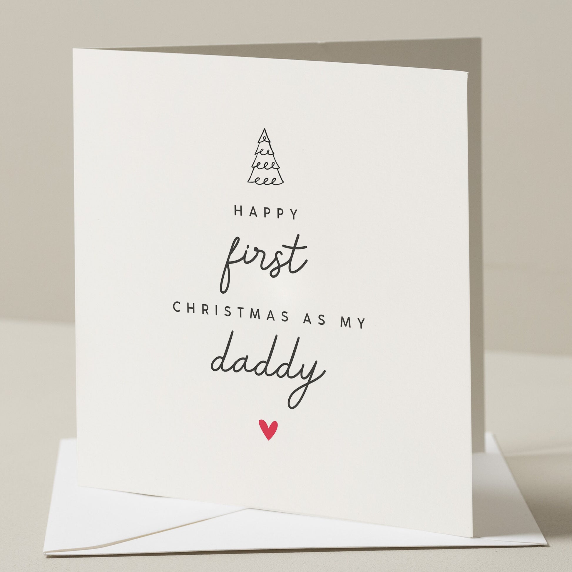 Baby First Christmas Card To Daddy, First Christmas As My Daddy, Christmas Card For Daddy, Newborn To Daddy, Xmas Card For New Dad