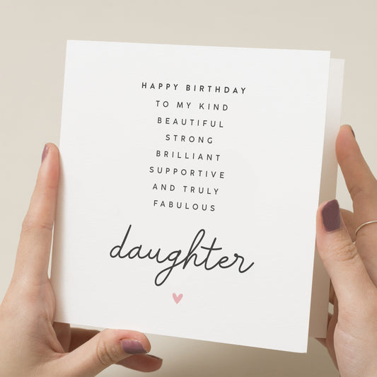 Daughter Birthday Card Poem, Birthday Card For Daughter, Amazing Daughter Card, Special Daughter Birthday Card, Daughter Birthday Cards