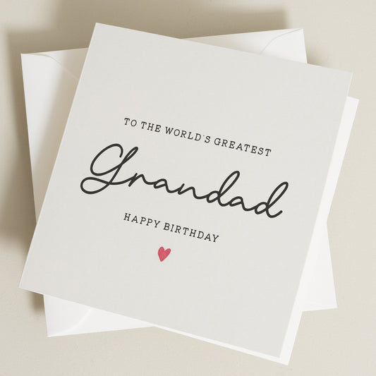 Card For Grandad, Grandad Birthday Card, For Him, Birthday Gift For Grandad, To A Great Grandad Birthday Card, Pops