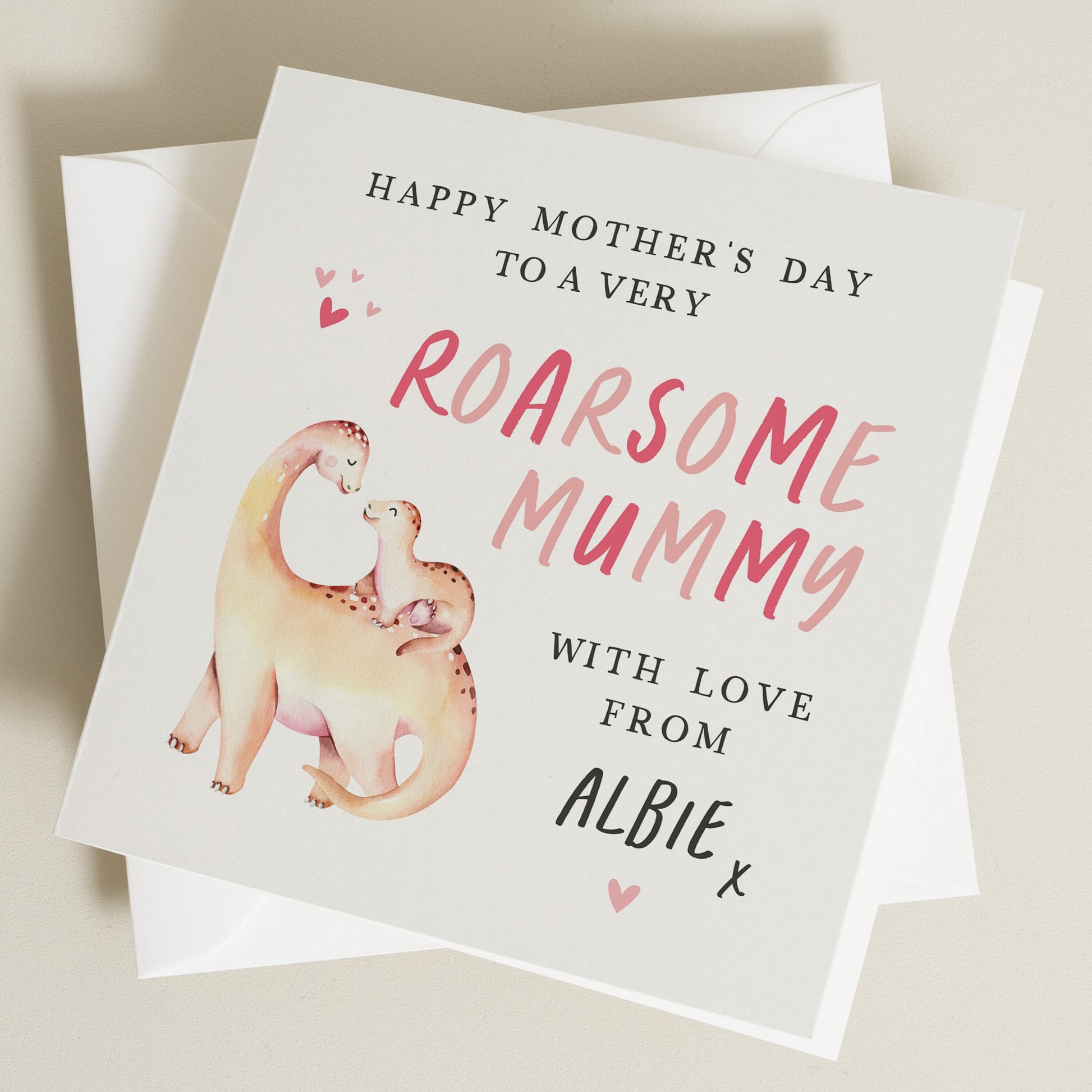 Happy Mothers Day Card, Mothers Day Card, Mum Mothers Day, Mothers Day Card Dinosaurs, From Kid, Roarsome Mum Mothers Day Card, Mum Gift