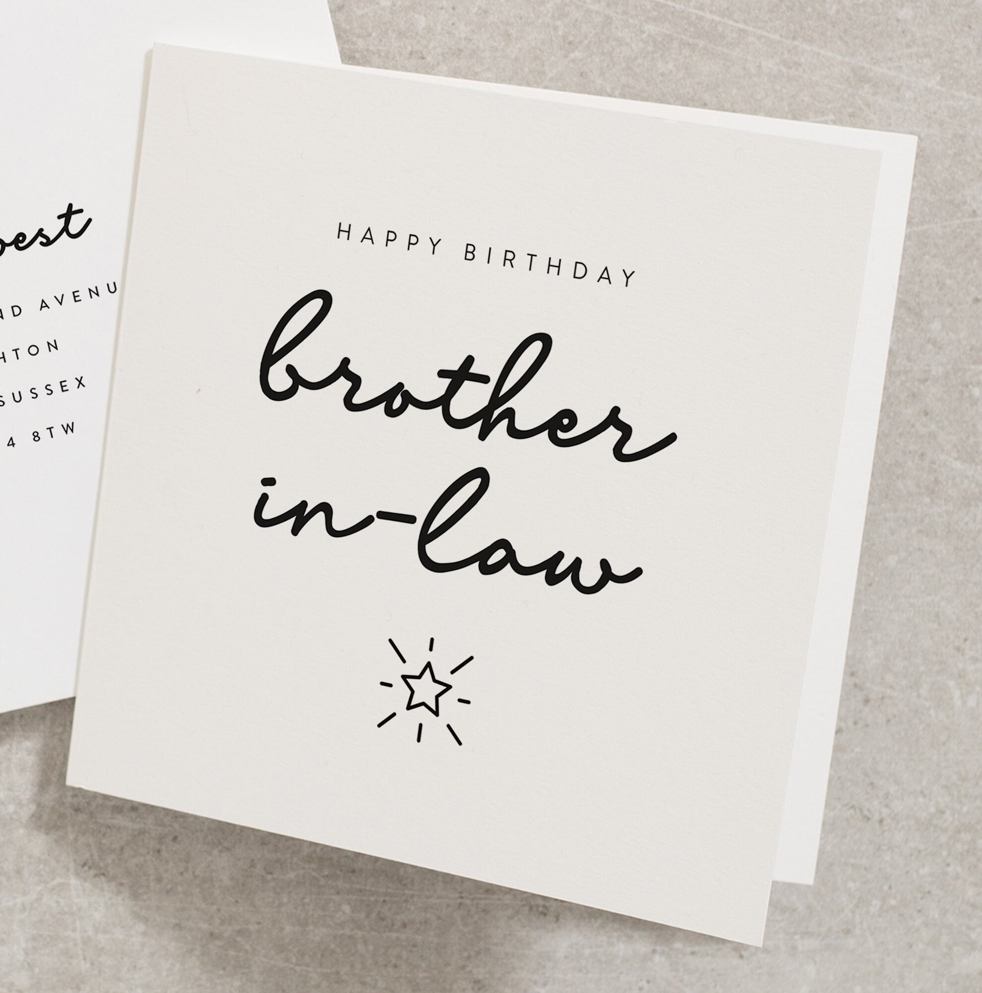 Brother In Law Birthday Card, Happy Birthday Brother In Law Card, Birthday Brother, Brother in Law Birthday, Handmade Brother Card BC181