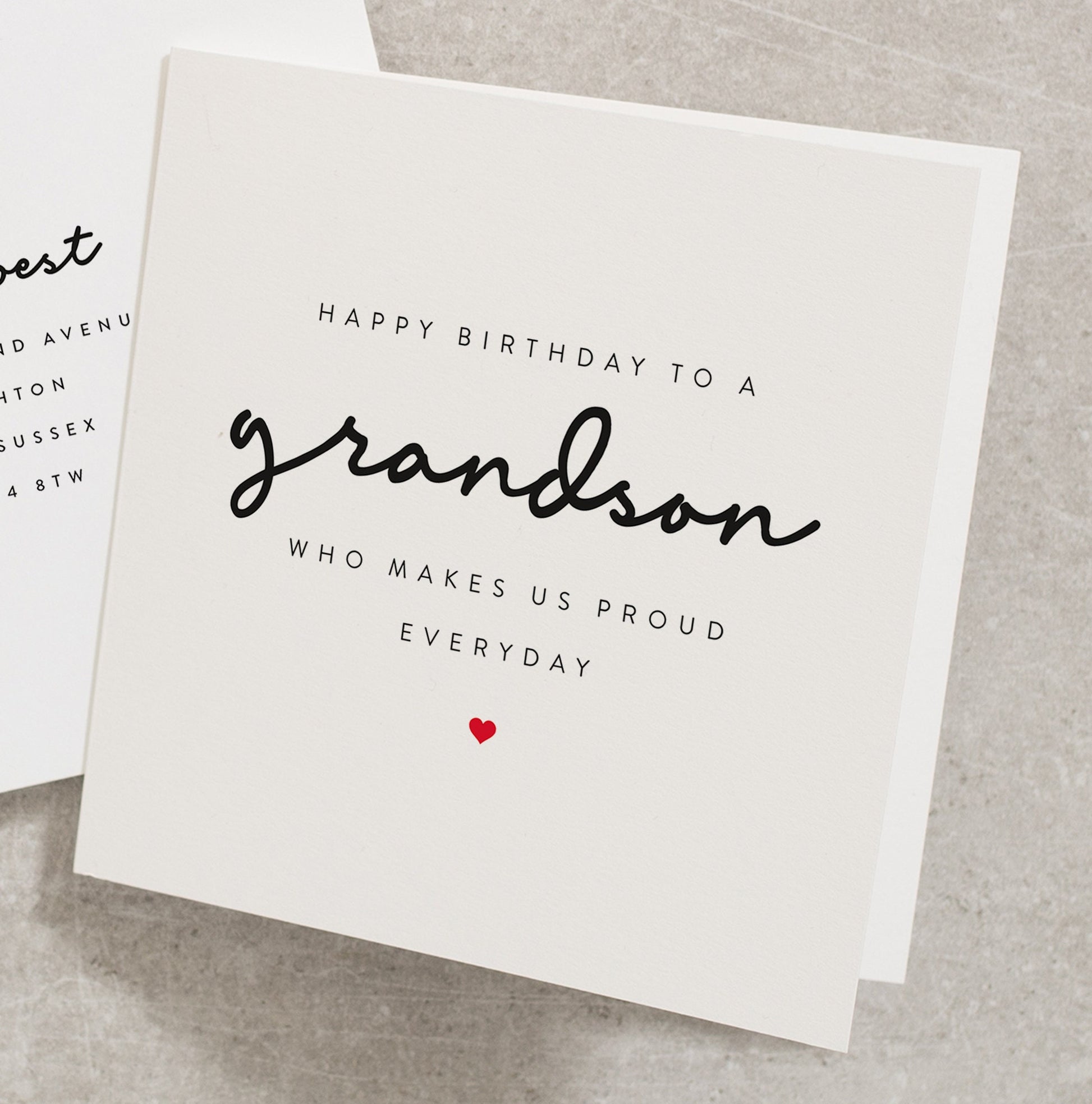 Grandson Birthday Card, Happy Birthday Card, Happy Birthday To A Grandson Who Makes Us Proud, Cute, Grandson Card Birthday BC276