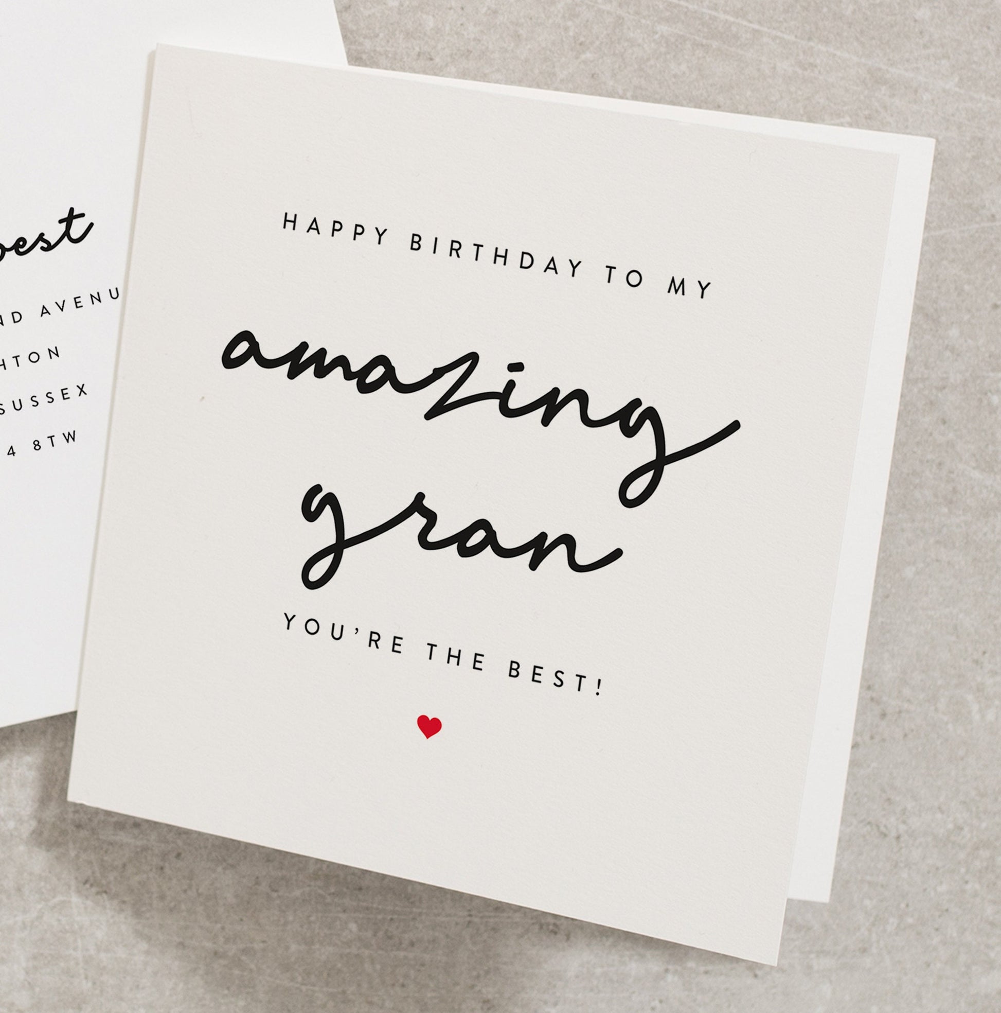 Birthday Card For Gran, Happy Birthday To My Amazing Mum, Happy Birthday Card Gran, For Grandma Birthday Card, Nan Card, Grandma Card BC231