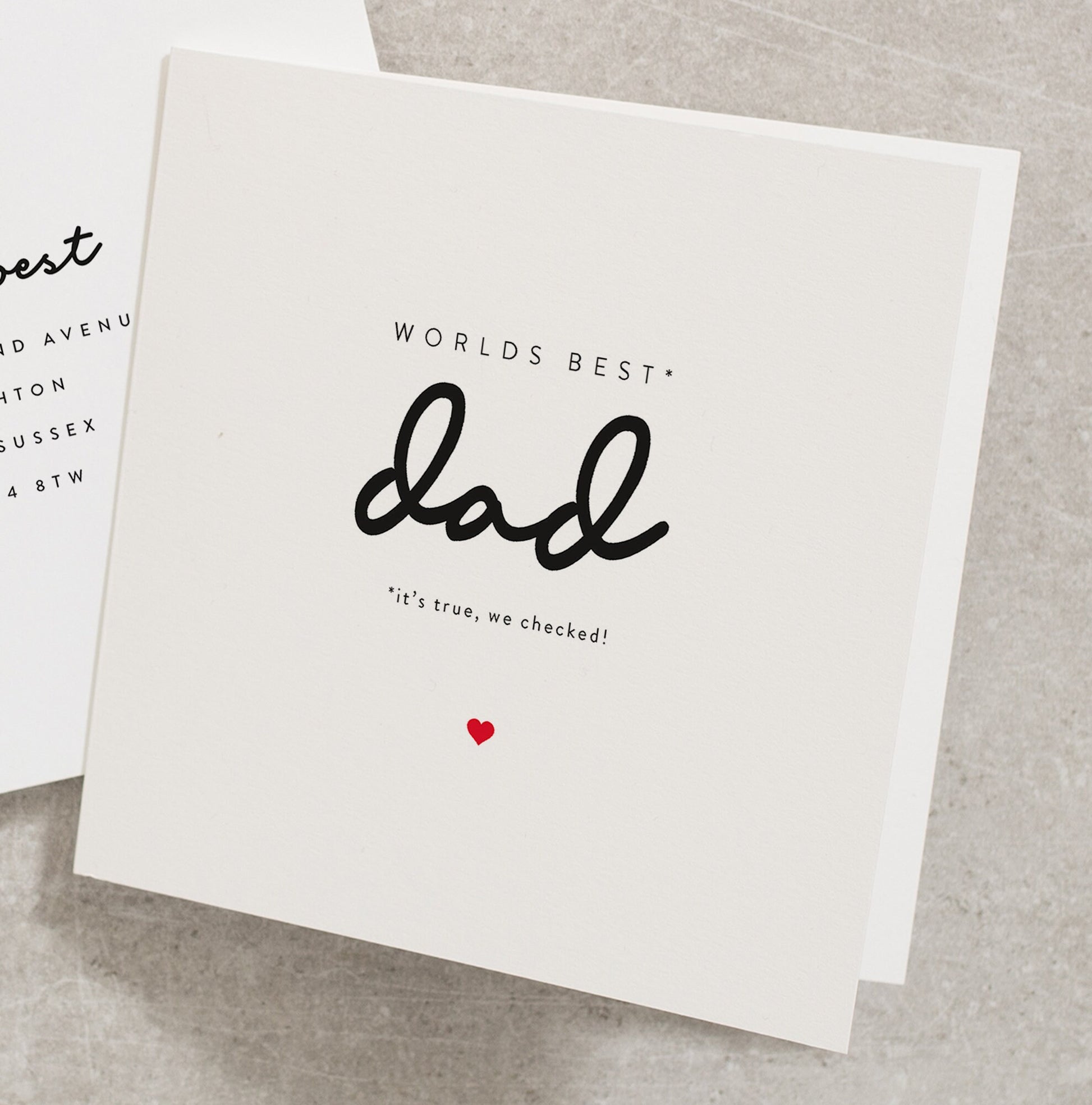 Happy Birthday Dad Card, Worlds Best Dad, Fathers Day Card, Birthday Card Dad From Kid, Card For Dad, Special Dad BC074