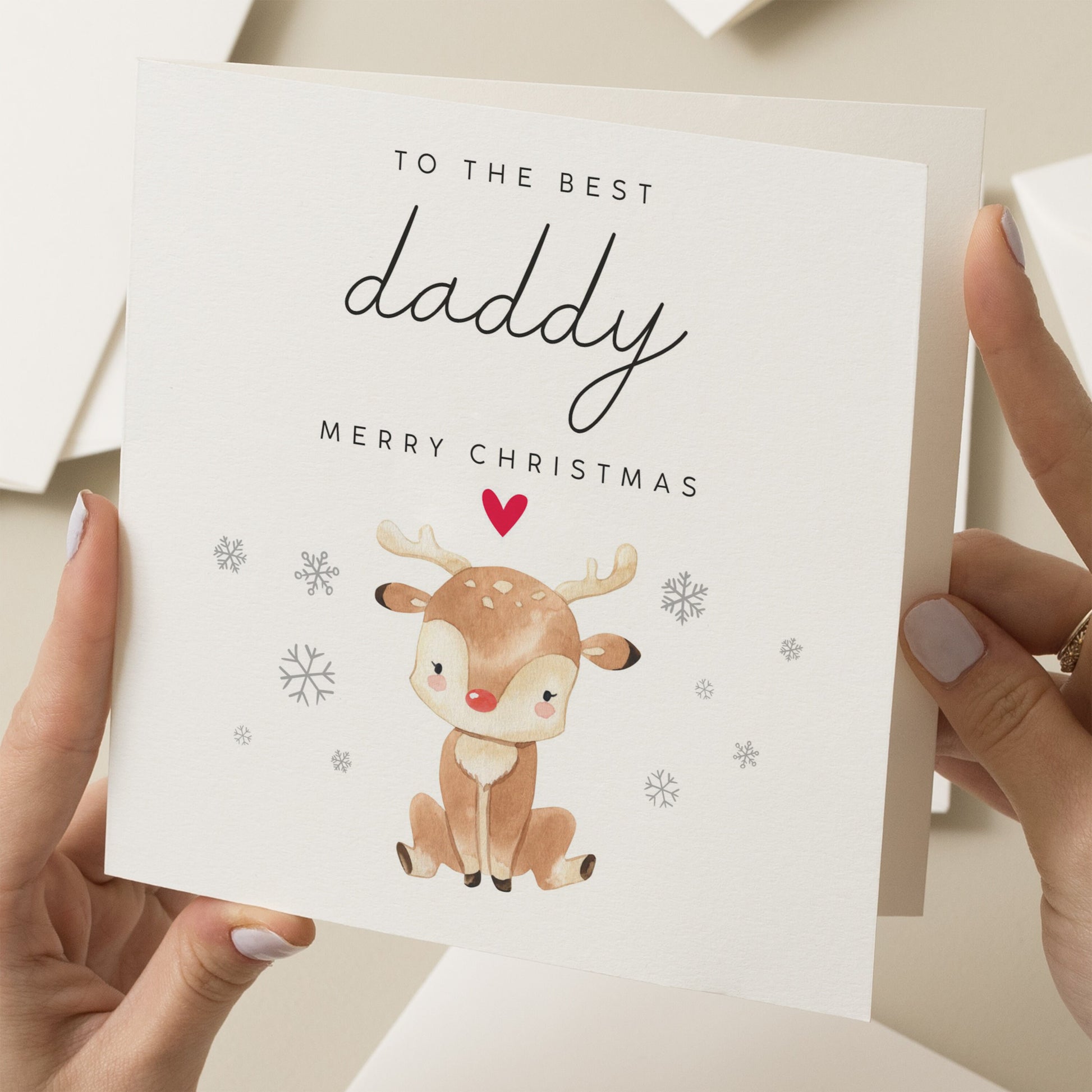 Christmas Card For Dad, Dad Christmas Card, Simple Christmas Card To Daddy, Amazing Dad Card, Xmas Card New Dad, Love You Dad