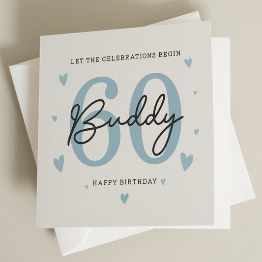 Personalised 60th Birthday Card, For Dad, Grandad 60th Birthday Card, 60th Birthday Card For Uncle, 60th Birthday Gift For Him, Sixtieth