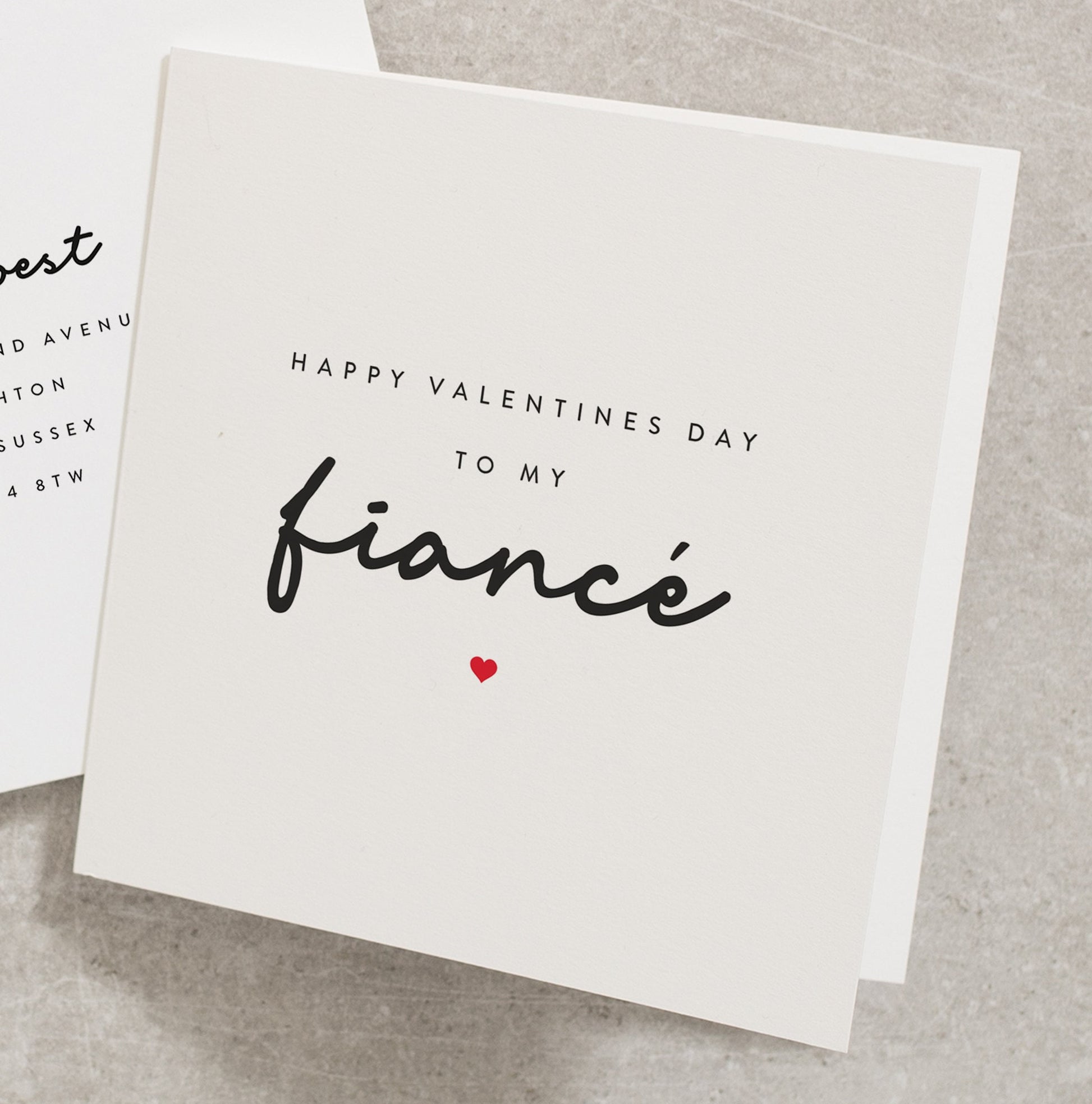 Fiancé Valentines Day Card, Valentines Day Card for Him, Happy Valentines Day to my Fiancé, Valentines Day Card for Her VC030