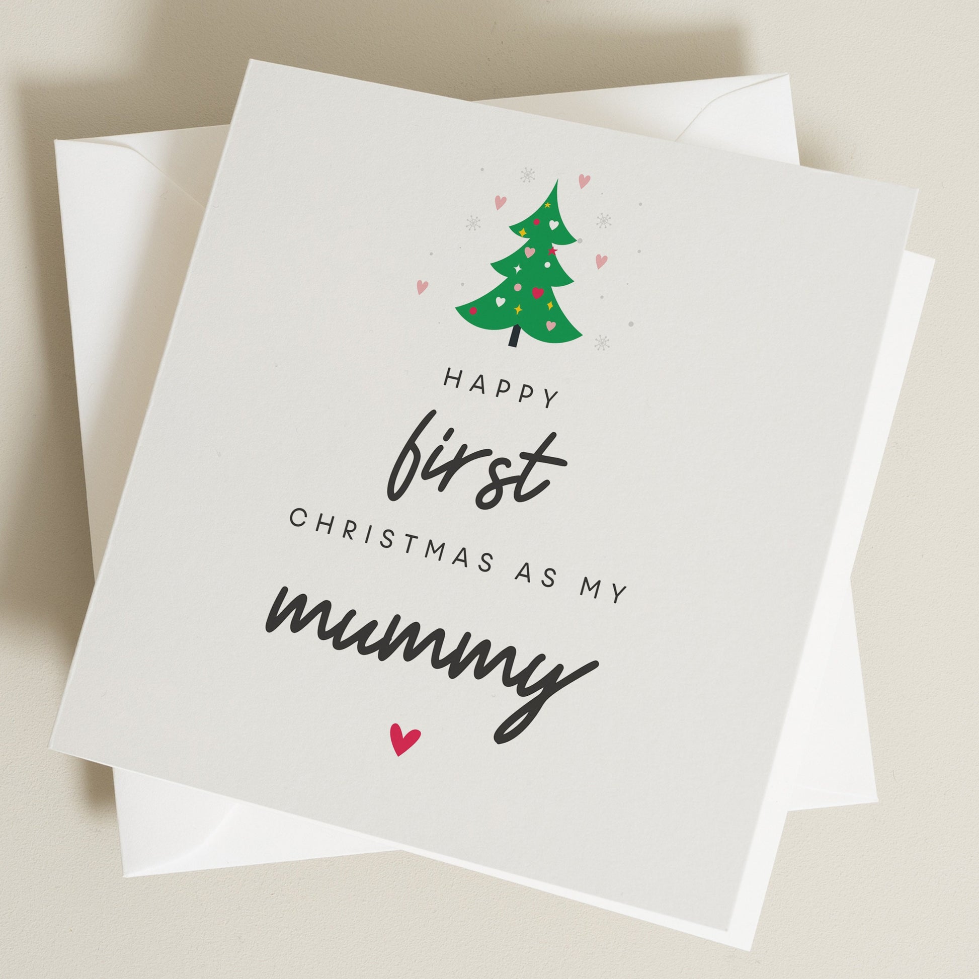 First Christmas As My Mummy Christmas Card, Mummy&#39;s First Christmas, Newborn Christmas Card, Christmas Card, Mum 1st Christmas, First Xmas