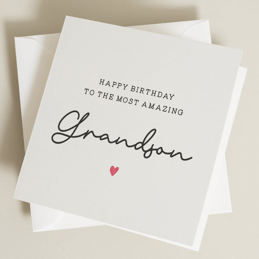 Birthday Card For Grandson, Birthday Gift To Grandson, Amazing Grandson Birthday Card, Boy Birthday Gift, Birthday Boy, For Him