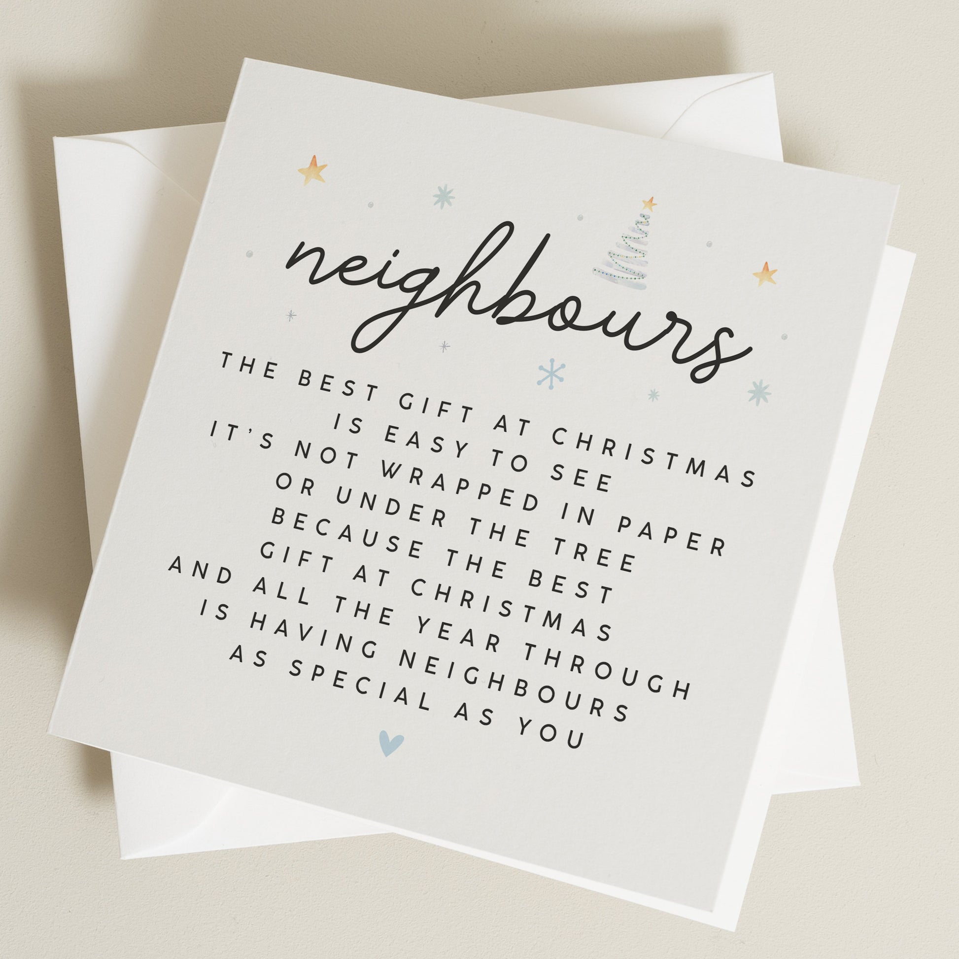 Neighbour Christmas Card, Friend Christmas Card, For Neighbour, Xmas Card For Them, Next Door Neighbour Card, Xmas Gift To Neighbour