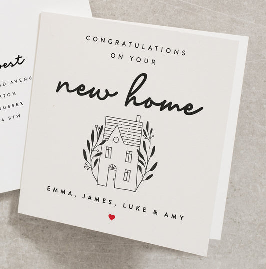 Congratulations On Your New Home Card, Personalised Congrats On Your New House Card, Happy 1st Home Card, New Home Card For Friends NH007