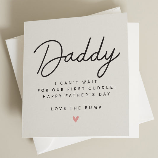 Cute Daddy Fathers Day Card From Baby, Fathers Day Card From Bump, Special Daddy Card, Fathers Day Card For Daddy, From Bump, Baby