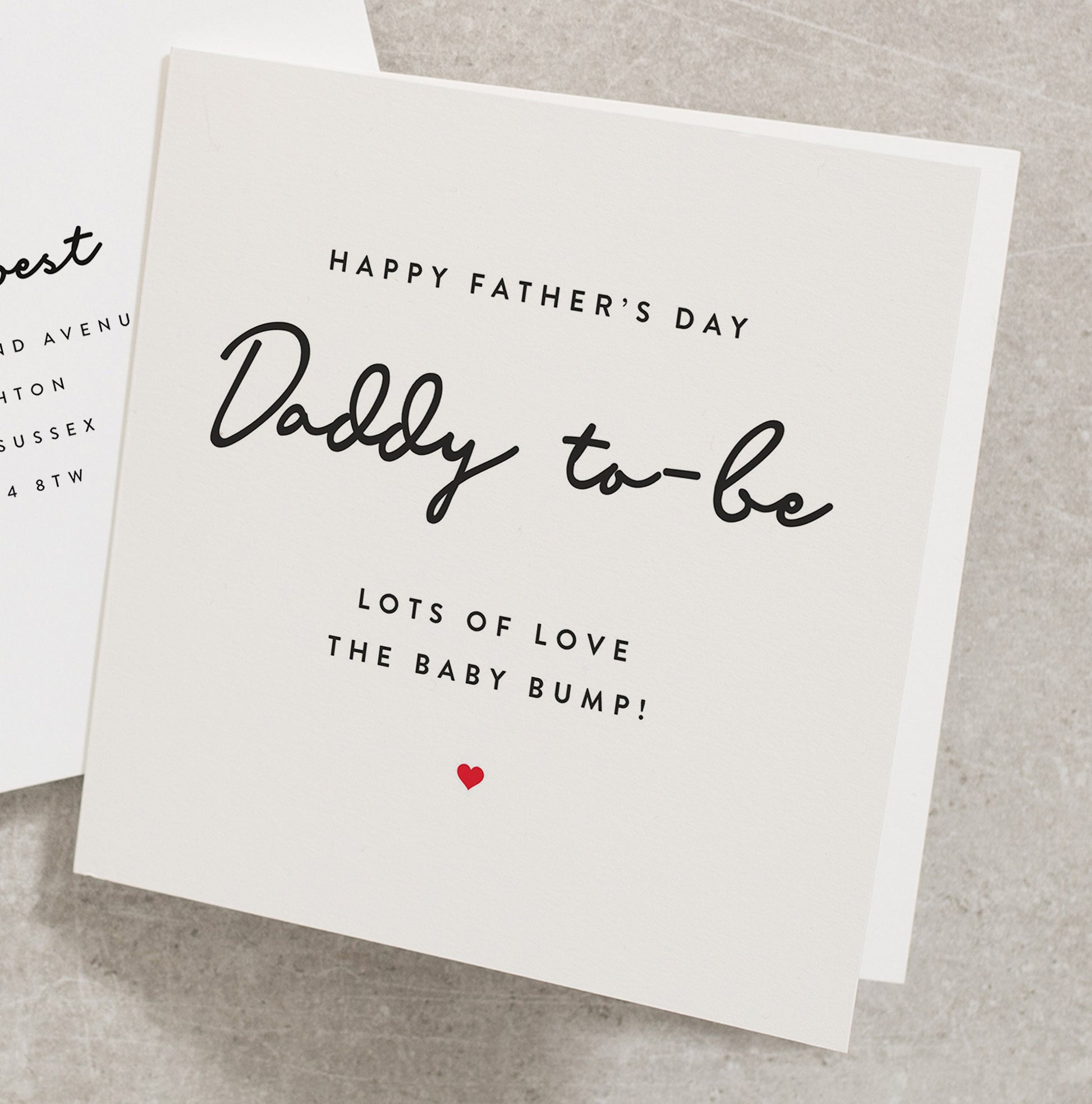 Daddy To Be Father&#39;s Day Card, To My Daddy To Be Card, Father&#39;s Day Card From Bump, Personalised Daddy To Be Card FD180