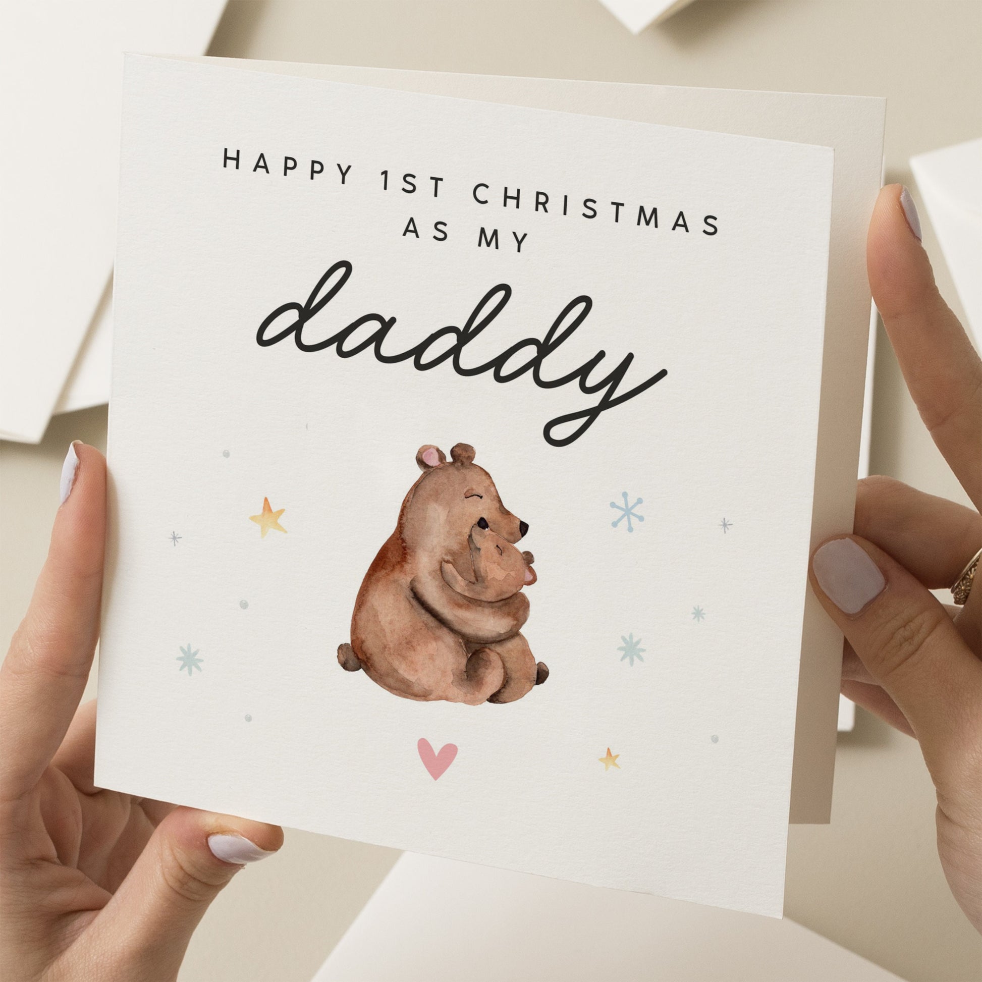 Dad Christmas Card, First Christmas As My Dad, Dad&#39;s First Christmas, Newborn Christmas Card, Christmas Card, Dad 1st Christmas, Daddy