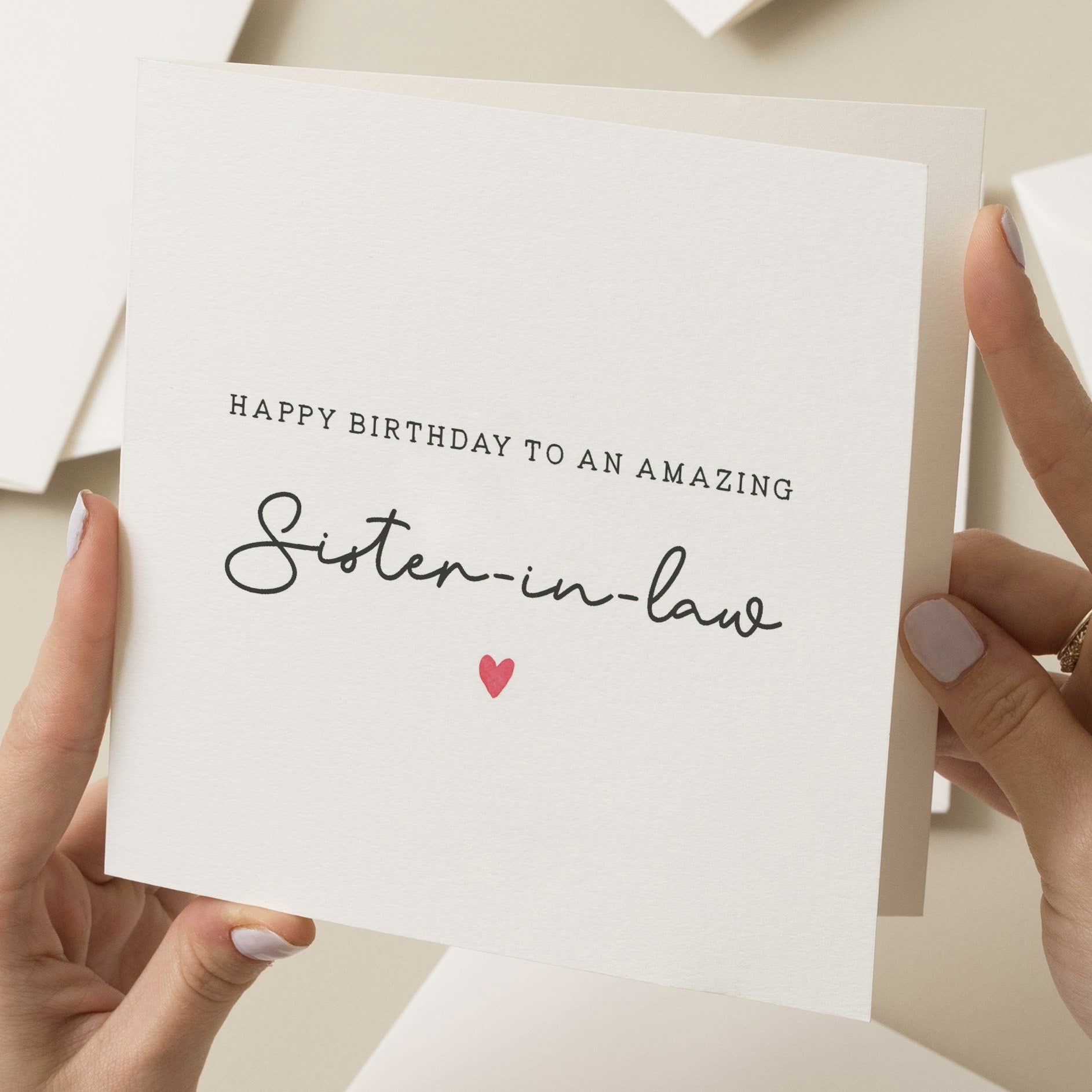 Sister In Law Birthday Card, Birthday Card For Sister, Birthday Gift For Sister In Law, Sister In Law Birthday Gift, Simple Card